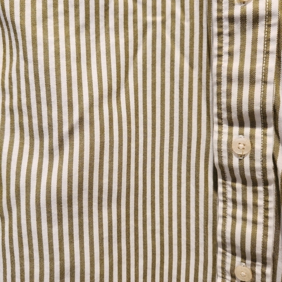 Hollister striped Men's button down army green striped button up Men's Size M - Picture 11 of 11